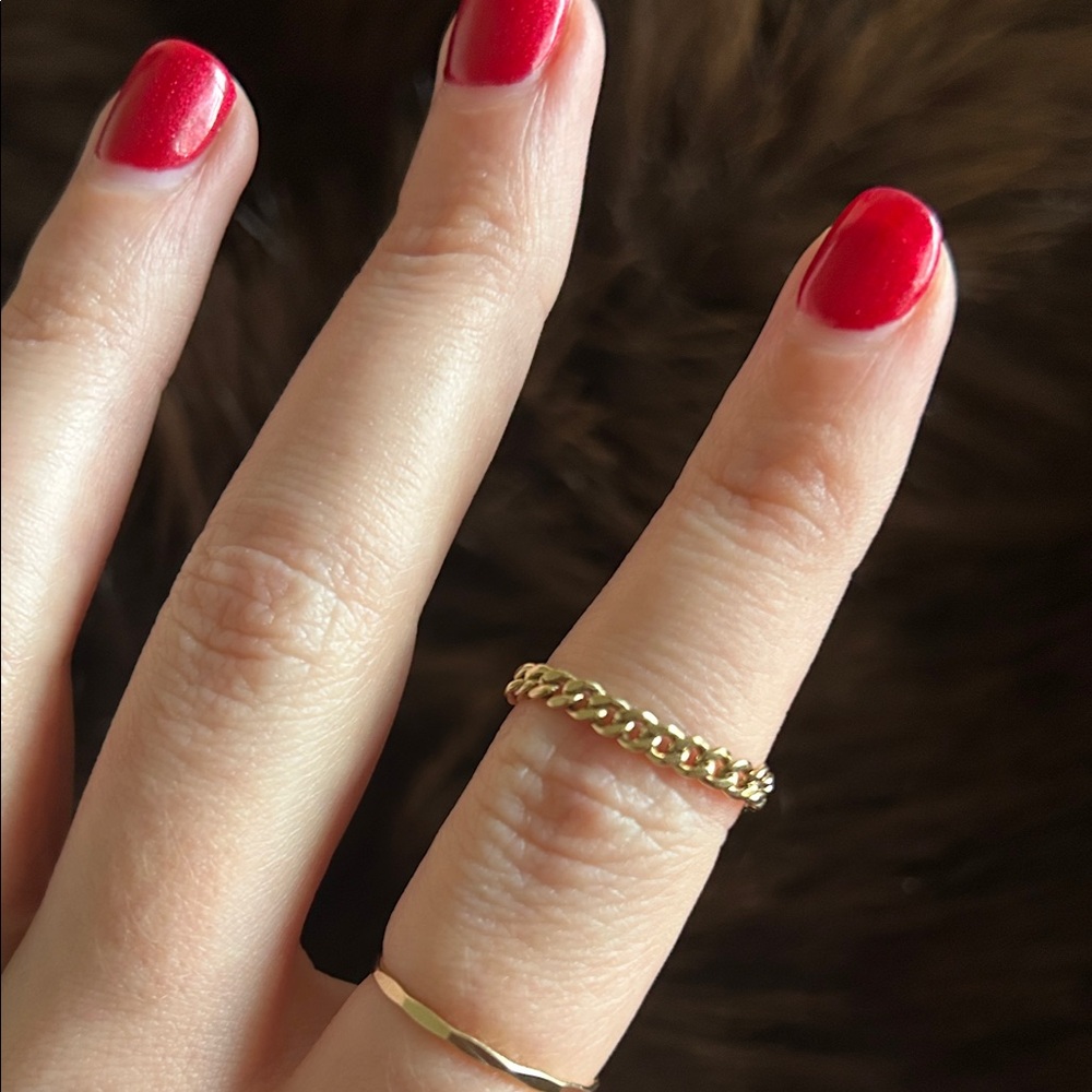 14k Gold Filled Yellow Gold Chain Ring Size 7